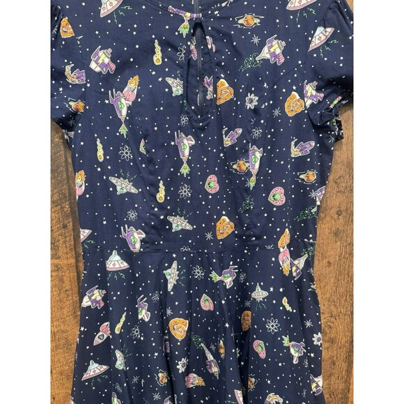 Hell Bunny Women’s Retro Style Space Dress XL (16) EUC - Picture 4 of 8